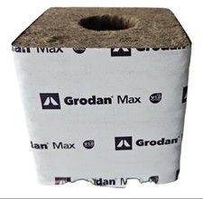 6-Inch Large-Hole (1") Hugo Block Rockwool Cube Hydroponics Grodan Max box of 4