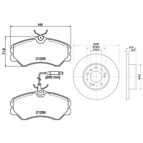 Mintex front brake - brake, discs