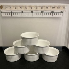 Set of 6 White Porcelain Small