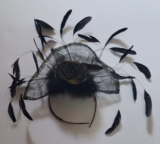 Unique Hand Made Sarah Crozier Fascinator Black