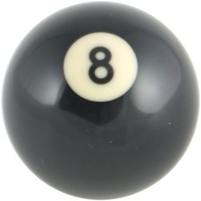 Pool Ball Gear Knob - Black No. 8 Ball - Custom Made