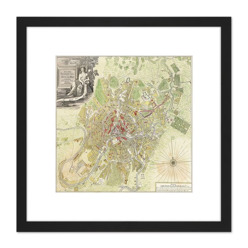 Map antique 1739 michurin - antique,