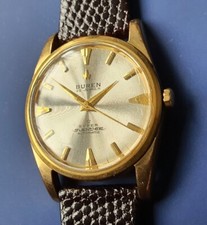 Vintage Buren Super Slender Swiss Watch Automatic Wristwatch Grand Prix