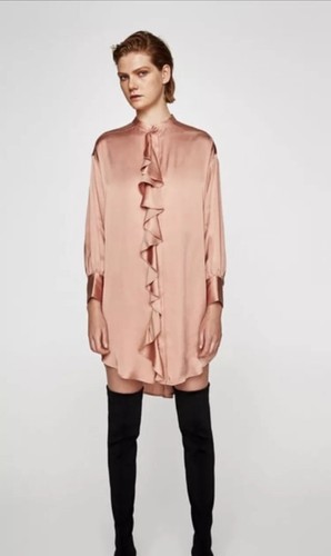 Zara nude sateen - zara, dress