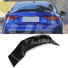 R STYLE DUCKTAIL SPOILER REAR BOOT LIP BLACK WING FOR AUDI A5 8T B8 COUPE 07-13