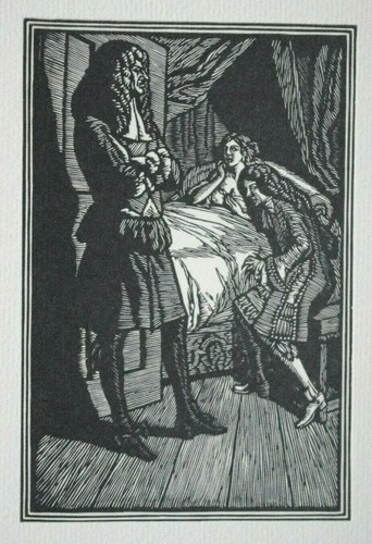 Lovers woodblock print - woodblock,