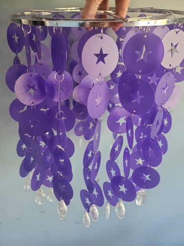 Star crystal lampshade pendant - crystal,