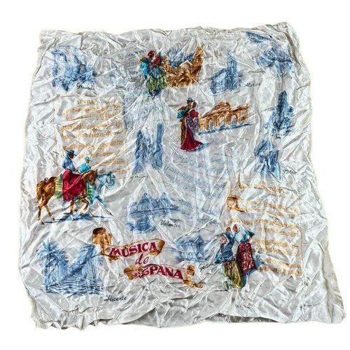 Musica espana scarf vintage - musica,