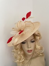 New Red Nude Beige Fascinator