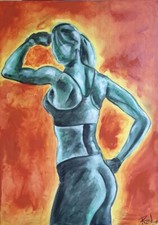 Gym Acrylic Painting Sporty