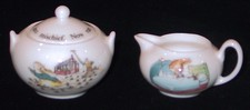 RARE! DISCONTINUED WEDGWOOD PETER RABBIT MINIATURE CREAM & SUGAR SET NEW IN BOX