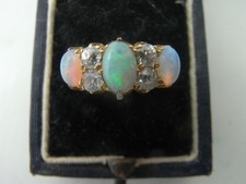 Beautiful Opal and Diamond Antique Ring