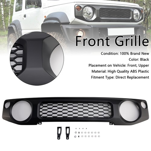 Black honeycomb front - black, bumper