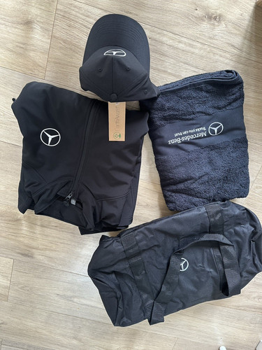 Mercedes benz black duffle - mercedes-benz,