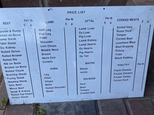 Vintage Butchers Sign Metal