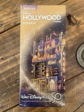 HOLLYWOOD STUDIOS 50th Anniversary Walt Disney World Guide Map English RARE 2021