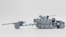 SD.KFZ 10-4 with 2cm Flak 30 +Anti-tank gun 5cm PAK 38(Germany,WW2)  3D Printed