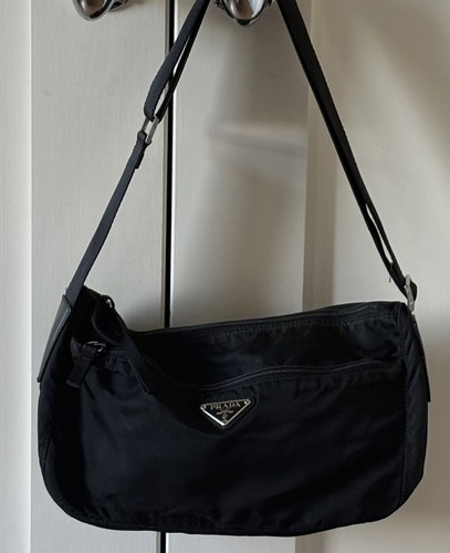 Vintage prada black nylon - black,