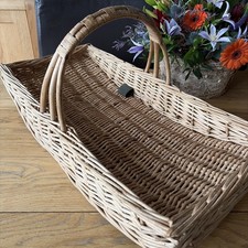 vintage wicker trug basket