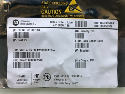 Maxim integrated max38888atd - integrated, max38888atd+