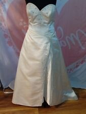 Wedding dress size 10 ivory satin Alfred Angelo, check measurements N