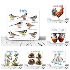 Funny Rude Drinks Coasters Birthday Christmas Office Work Gift Beer Mat Coaster