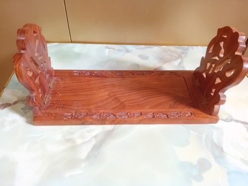 Vintage wooden book trough - vintage,