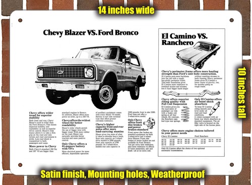 Metal sign 1971 chevrolet - metal,
