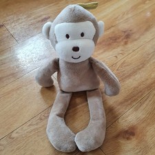 PRAM PALS MONKEY RATTLE SOFT TOY BROWN COMFORTER CHIMP APE BROWN PLUSH SOOTHER