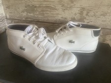 Lacoste Sport Ampthill LCR3 Men's  UK 10 White Leather Sneakers Casual Shoes