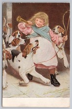 RPPC postcard Girl with