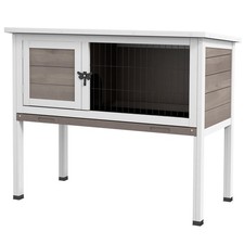 Elevated Wooden Rabbit Hutch