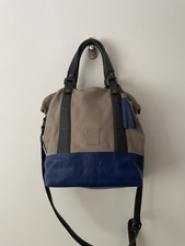 Betty Jackson Taupe, Grey & Blue Large Soft Leather Shoulder/ Hand Bag