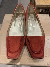 Roger Vivier Red Suede Flats