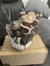 Musical Turning Santa Ornament Music Box Needs Attention decoration only 