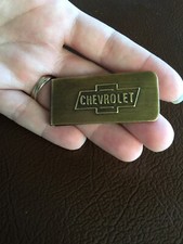 Chevy Money Clip Chevrolet Motors Car Auto Truck Collector Metal BRASS Patina