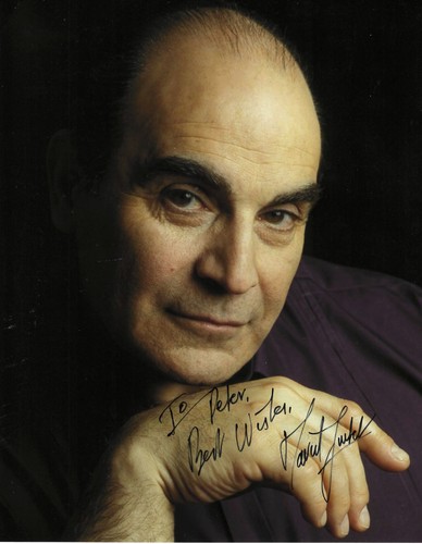 David suchet signed - suchet, coa