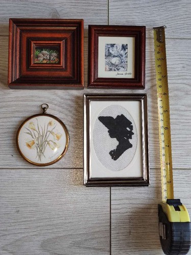 Four vintage framed miniature