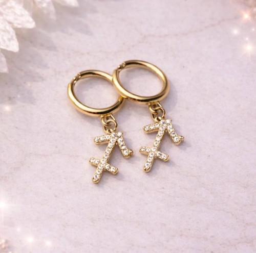 Sagittarius gold plated zodiac - plated,