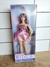 BARBIE Looks 24 NEW in Box - Simone curvy made to move doll with pink dress
