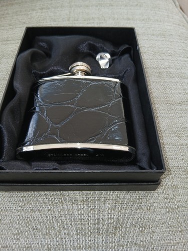 Boxed 4oz leather stainless - leather, &