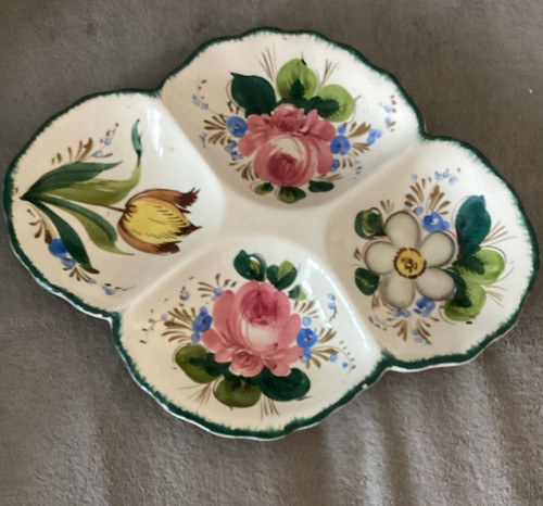 Ceramic divided serving dish - divided,