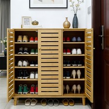 Wooden shoe storage cabinet - shoe,