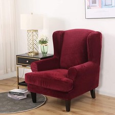 Wingback Armchair Covers 2-Piece Stretch Couch Slipcover Recliner Seat Chair