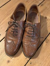 Russell & Bromley Jeeves Ladies Tan Leather Oxford Brogues Shoes Size EU 39 UK 6