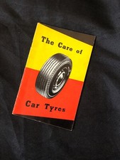 Care of Car Tyres Booklet by Dunlop 1953 Classic Mini Ford Jaguar Vauxhall Etc