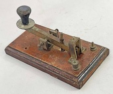 ANTIQUE WOOD & BRASS MORSE