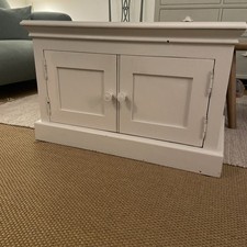 Solid Pine TV Cabinet, ivory