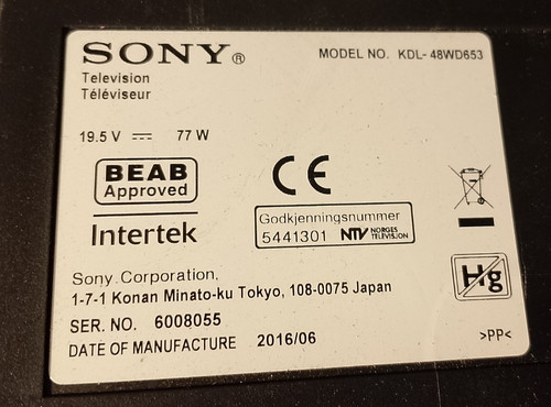 Sony kdl 48wd653 - sony, tv