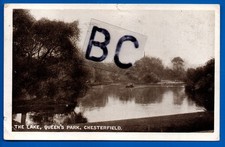 POSTCARD THE LAKE QUEENS PARK CHESTERFIELD DERBYSHIRE NR